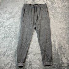 Outdoor Sports Jogger Pants Mens L Heathered Gray French Terry Lined Drawstring