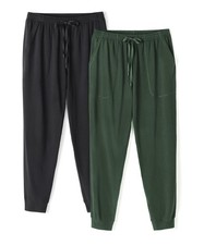 Men's Pajama Pants Cotton Bottoms Soft Lightweight Loungewear with Drawstring...