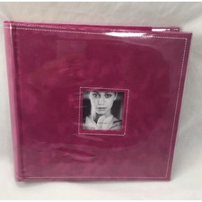 Malden Magenta Pink Faux Suede Photo Album 200 4x6 Photos Memo Area 6777-26 NEW