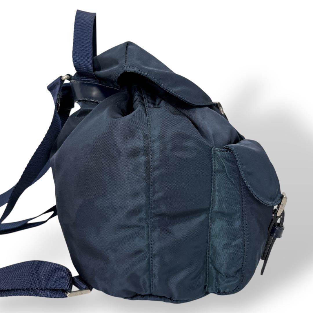 PRADA Drawstring Backpack Mini Rucksack Triangle … - image 2