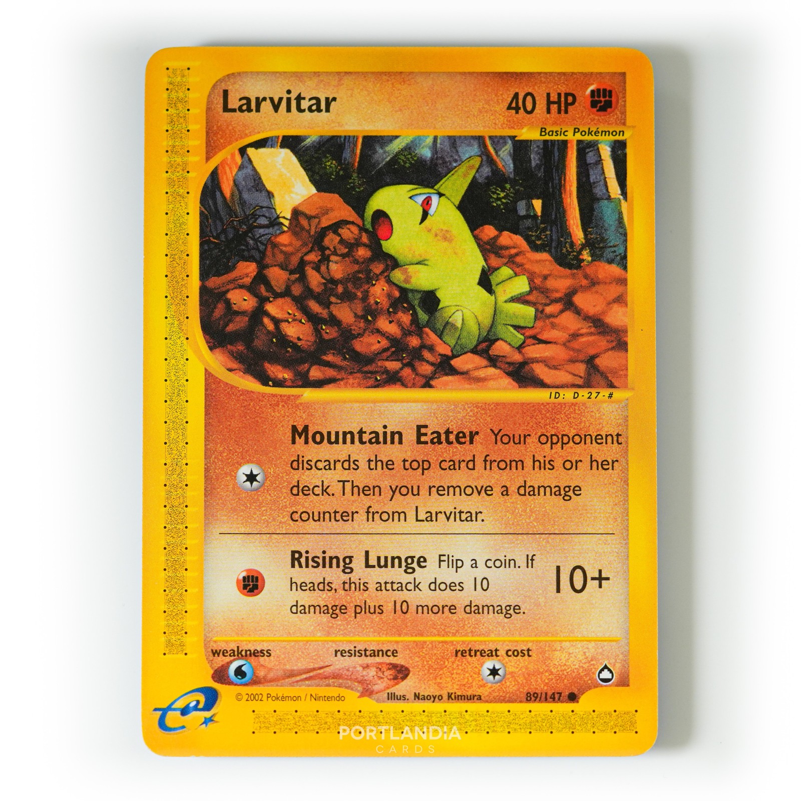 Pokemon - Larvitar - Non Holo - 89/147 - Aquapolis