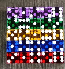 16mm 19mm Acrylic Dice with Razor Edges Transparent Color Casino Bar Supplies
