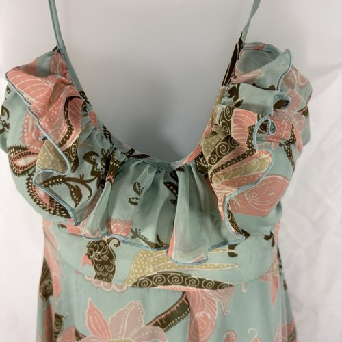 H&M Maxi Dress Women 6 Boho Ruffle Tiered Floral Limited Edition Gisele Bundchen - Picture 9 of 14
