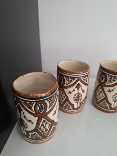 Vase Safi Céramique Marocaine Potterie Vintange À Motif Du Maroc - Photo 7 sur 11
