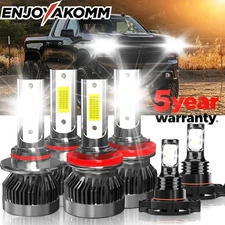 12000K LED Headlight+Fog Light Bulbs Kit For Chevy Silverado 1500 2500 2007-2015