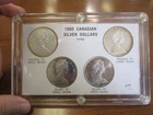 1965 Canada Uncirculated Silver Dollar Four Coin Type Set