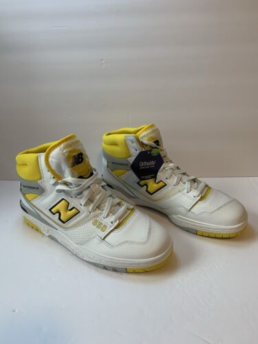 New Balance BB650RCG White/Yellow Honeycomb / Mens Size 10 Sneakers NWOB