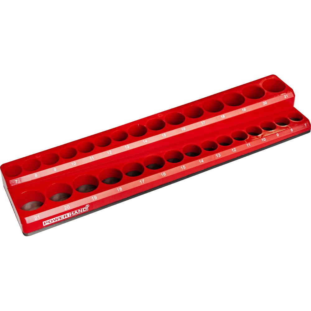 3/8"" Drive Socket Organiser Magnetic 26 Holes Holds Short & Deep Sockets