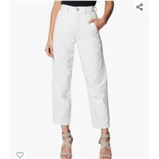 Blank NYC Jeans Woman 28 White Off Denim Boew Leg Head In The Clouds High Rise