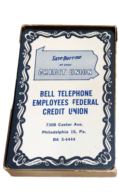 RARE Playing Cards, BELL TELEPHONE Employees FCU Bank, DECK, 1950's, RARE
