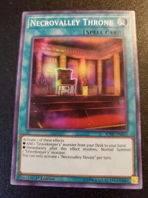 Necrovalley Throne SOFU-EN055 1st Edition - Super Rare Necrovalley Throne SOFU-EN055 1st Edition - Super Rare