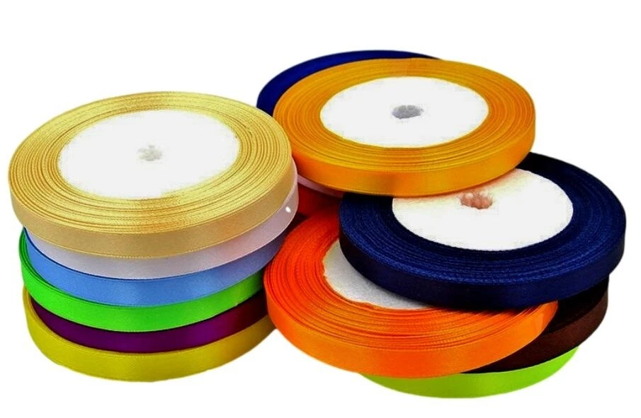 MARKENLOS Satinband 10 mm ca.22 m Rolle / 25 Yards, Geschenkband, Dekoband, Schleifenband