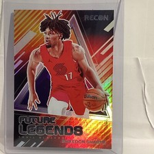 2023-24 Panini Basketball Recon Shaedon Sharpe Future Legends #25 Trail Blazers