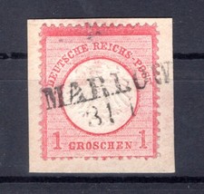 Meklemburgia-Schwerin STEMPEL MARLOW ponownie używany na DR4 gest. Luksusowy kawałek listu