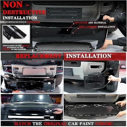 11PC Front Rear Bumper Cover Trims Set Fits for LR Defender 90 110 130 2020-2025 - Picture 6 of 12