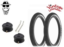 16 X 1.75 Whitewall Raised VINTAGE ORIGINAL LOWRIDER LETTER Tires HEAVYDUTY TUBE