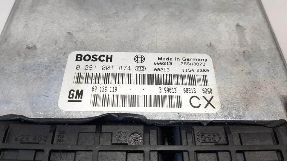 Vauxhall Opel Vectra B 2.0 Dti Motore Unità di Controllo ECU 0281001874 Bosch - Immagine 2 di 4