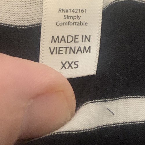 Lularoe Damen Carly Kleid schwarz weiß gestreift Größe XXS - Bild 7 von 10