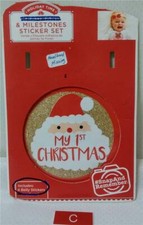 1st/First Christmas Baby Milestones Belly Sticker Set Photo Op Santa Visit