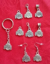 ANTIQUE SILVER OHIO STATE CHARM - BUCKEYES - OSU - LOBSTER CLASP - BAIL U CHOOSE