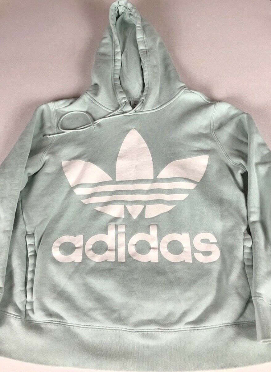 natuurlijk houten Meetbaar Adidas Originals Big Logo Hoodie Girls Small Youth Kids Mint Green  Sweatshirt | eBay