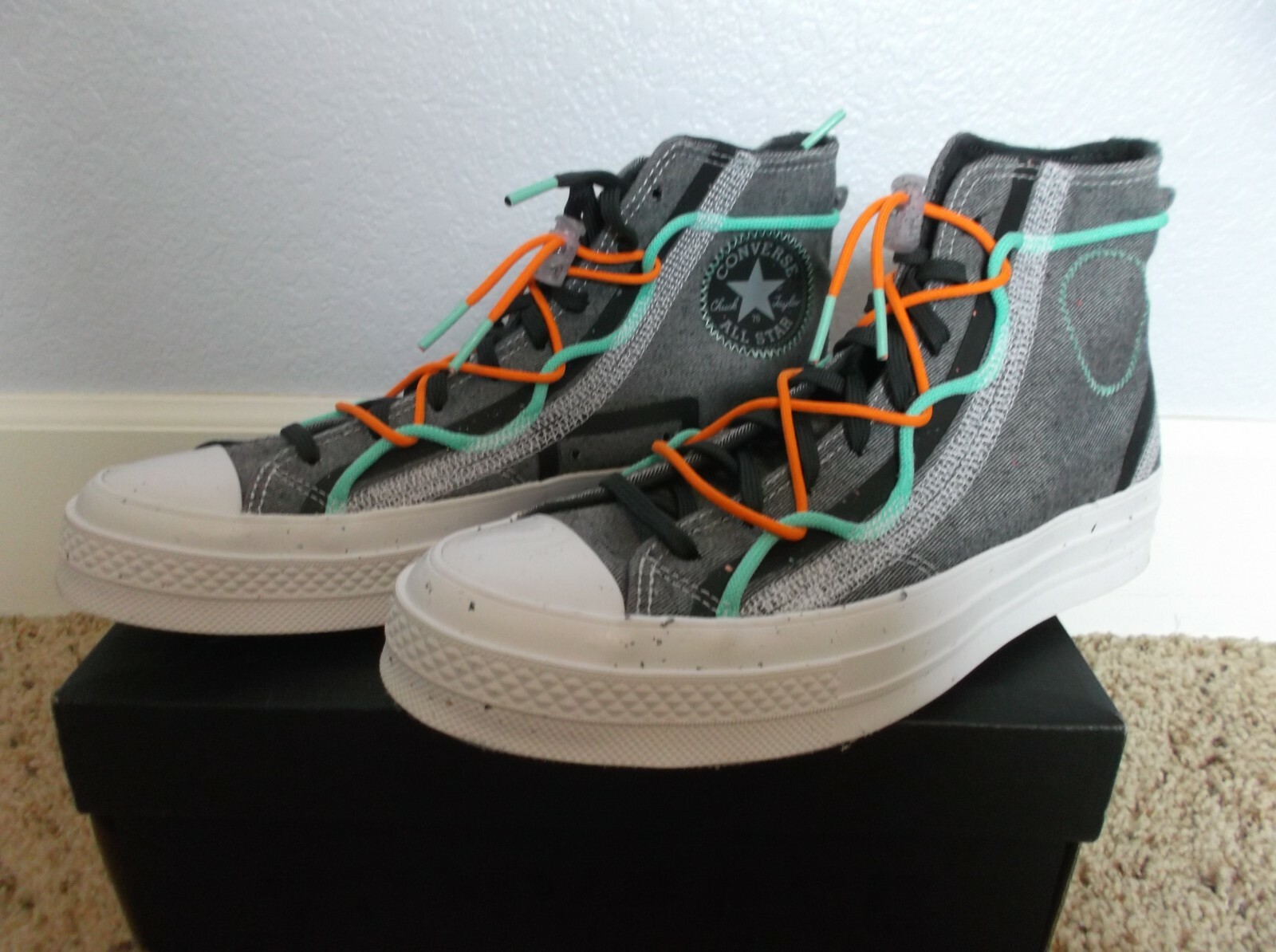 NEW - Converse Chuck 70 Hi Men\u0026#039;s Size 8 - Ash Storm-Storm Wind-White -  (170948C) | eBay