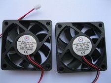 2 pcs Brushless DC Cooling Fan 9 Blade 12V 6015S 60x60x15mm 2Wire Sleeve Bearing