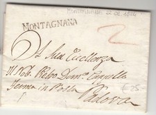 1824 VENETO lettera FERMA in POSTA MONTAGNANA-PADOVA a NOBILE CAPPELLO-NN690