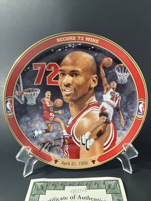 Michael Jordan Record 72 WINS Bradford Exchange Upper Deck