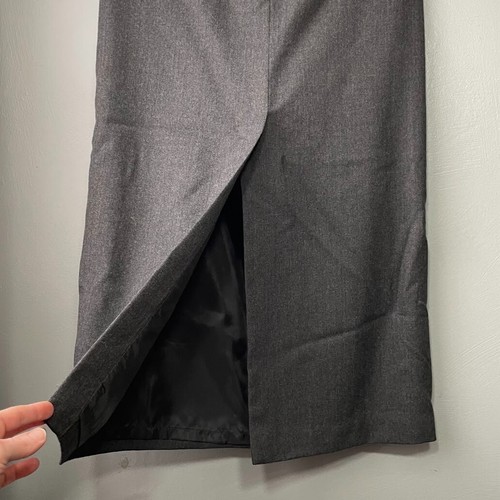 Jones New York Country Size 12 Gray Worsted Wool Skirt English Minimalist Twee - Picture 3 of 12
