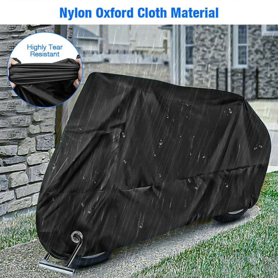 XXXXL Motorcycle Cover Outside Waterproof Storage Snow Rain Dust UV Anti-theft - Image 4 of 4
