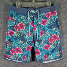 Vineyard Vines Floral Swim Board Shorts Trunks Drawstring Zip Pocket Mens Sz 30