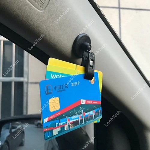 Car Receipt Suction Cup Clip Holder Portable Interior Multi-Purpose Storage Clip - Imagen 7 de 8