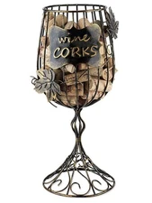 Wine Glass Cork Holder, Decorative Wine Cork Storage and Decor, Set of 1, NEW