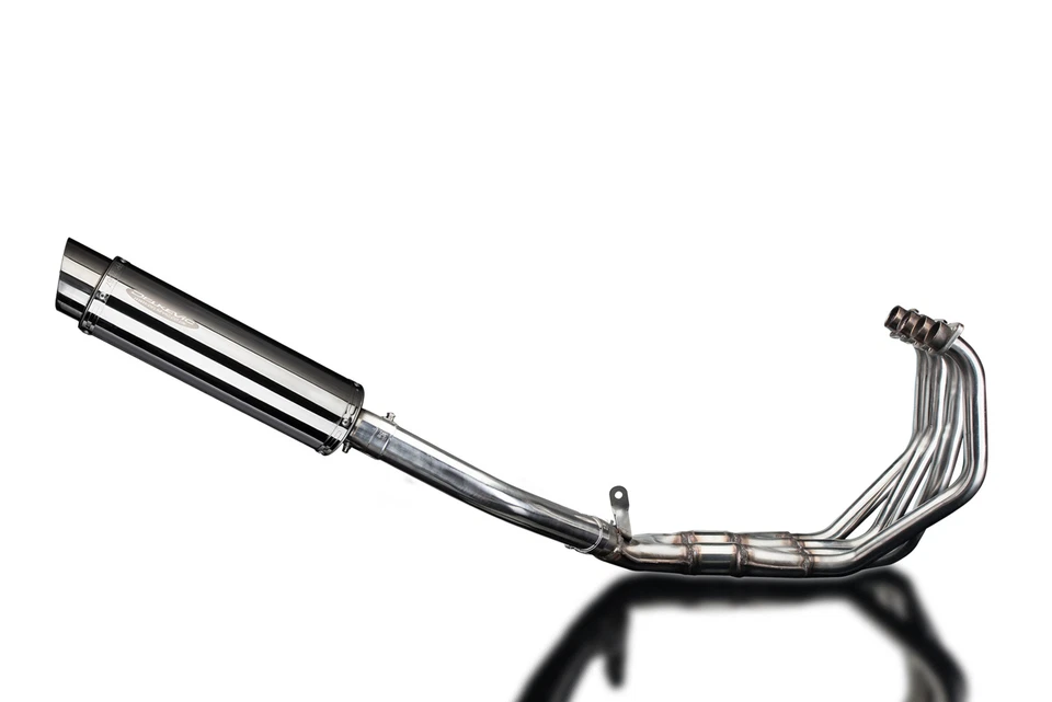 Honda CBR900RR CB900F 919 1992-2008 Full Exhaust 4-1 14" Round Stainless Muffler - Image 3 of 4