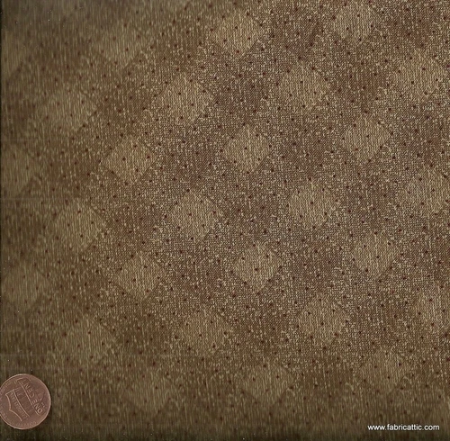 Daiwabo brown diagonal check Kaufman fabric - product listing photo
