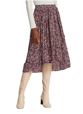 NWT Ba&sh Lenny Midi Skirt Raisin size Large