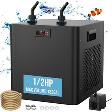 Aquarium Water Chiller 132gal 1/2 HP Fish Tank Chiller, Hydroponic Water Chiller