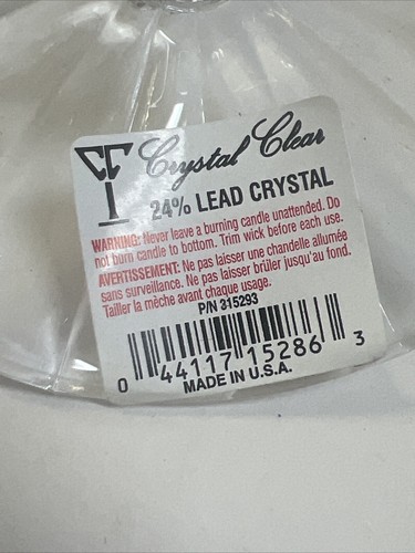 Vintage 4" tall 24% Lead Crystal Candlesticks Candle Holders Pair Ballerina USA - Picture 3 of 7