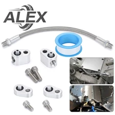 Coolant Steam Port Crossover Hose Kit Throttle Body Bypass Tube For GM LS LM7