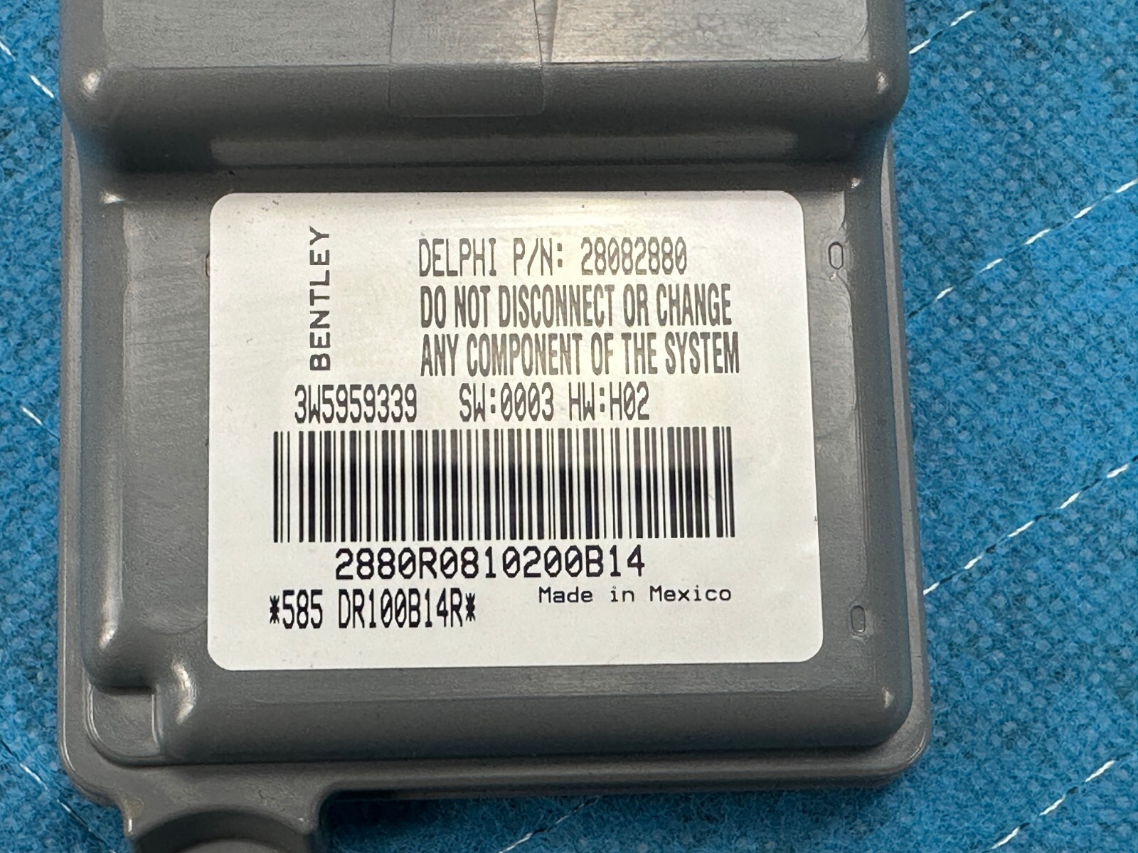 Bentley Flying Spur Front Passenger's Seat Occupant Sensor Module 2006-2012 OEM