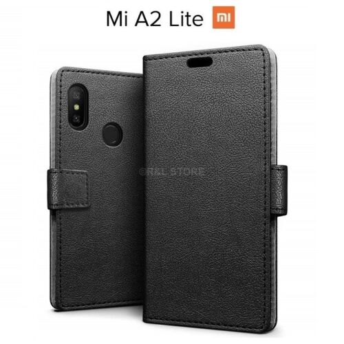 Cover for Xiaomi Mi a2 Lite Wallet Flip Leather Black Leather Case |