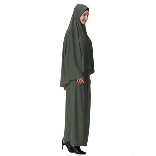 Women's Prayer Set Abaya Caftan Long Dress Arab New Hijab Skirt Islamic Clothing - 第 89/151 張圖片