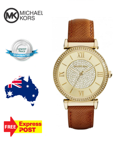 NEW MICHAEL KORS CATLIN MK2375 GOLD 