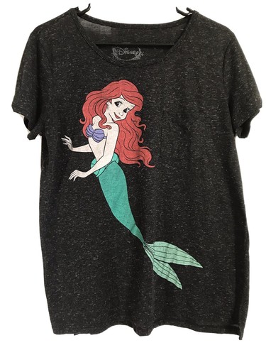 Vintage Disney Women T Shirt Little Mermaid Ariel Black Short Sleeve Xl Ebay