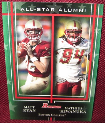 2009 BOWMAN DRAFT PICKS ALL-STAR ALUMNI COMBOS #AAC1 MATT RYAN MATHIAS KIWANUKA