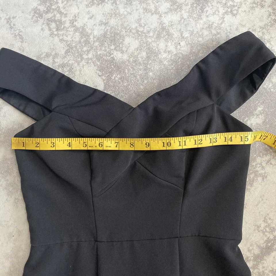 Vestido Bariano Australia Mujer Talla Mediana Negro Fuera del Hombro Noche Foto 3 de 4