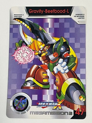 Rockman X Another Story Card Gravity Beetbood L No 47 Bandai 1996 Japan F S Ebay