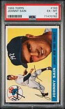1955 Topps #193 Johnny Sain PSA 6 Yankees  (0782)