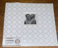 NEW K COMPANY 12x12 White Pearl Quarterfoil SCRAPBOOK Memory Album Photo Window
